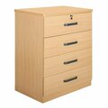 Better Home Liz Super Jumbo 4 Drawer Storage Chest Dresser Beech, Maple LD4-LIZ-BEE